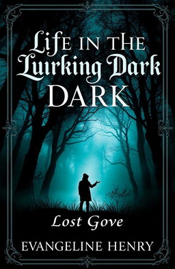 A captivating book cover for 'Life in the Lurking Dark: Lost Grove' by Evangeline Henry