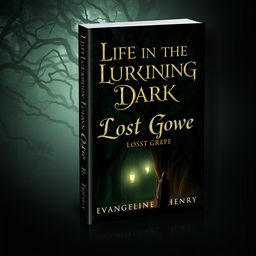 An enchanting book cover design for 'Life in the Lurking Dark: Lost Grove' by Evangeline Henry