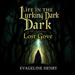 An enchanting book cover design for 'Life in the Lurking Dark: Lost Grove' by Evangeline Henry
