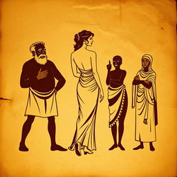 A vintage papyrus background, very old and wrinkled