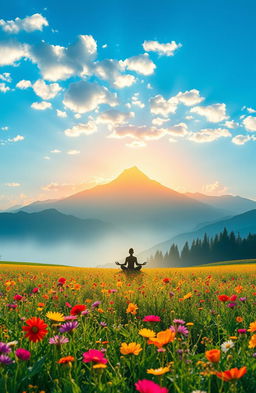 A striking book cover design featuring a serene landscape that evokes a sense of spiritual freedom