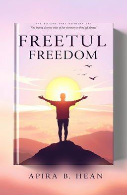 A visually captivating book cover design focused on editorial aesthetics, featuring imagery that evokes a sense of spiritual freedom