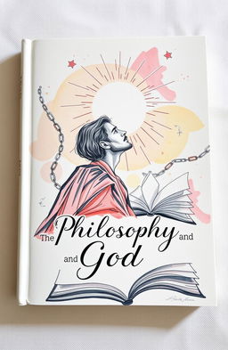 A hand-drawn book cover design that captures the essence of philosophy and God