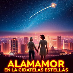 A movie poster for 'Alamamor en la Ciudad de las Estrellas'