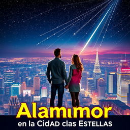 A movie poster for 'Alamamor en la Ciudad de las Estrellas'