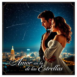 A stunning movie poster for a film titled 'Amor en la Ciudad de las Estrellas'
