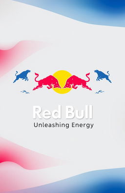 A visually striking PowerPoint cover design featuring the theme of Red Bull