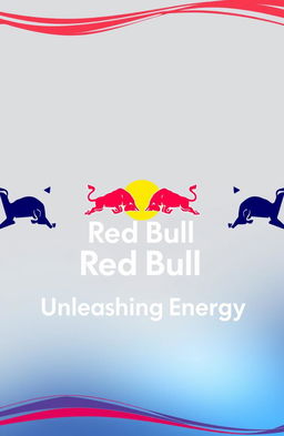 A visually striking PowerPoint cover design featuring the theme of Red Bull