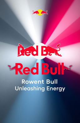 A visually striking PowerPoint cover design featuring the theme of Red Bull
