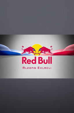 A visually striking PowerPoint cover design featuring the theme of Red Bull