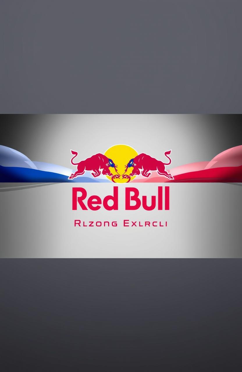 A visually striking PowerPoint cover design featuring the theme of Red Bull