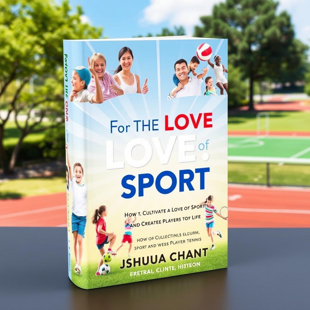 An inspiring book cover for 'For the Love of Sport: How to Cultivate a Love of Sport and Create Players for Life' by Joshua Chant