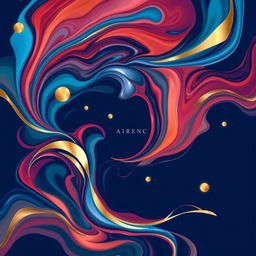 An abstract artwork featuring vibrant colors and flowing shapes, evoking the essence of movement and fluidity