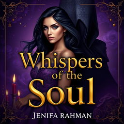 A dark fantasy romance book cover featuring a mysterious, enchanting atmosphere