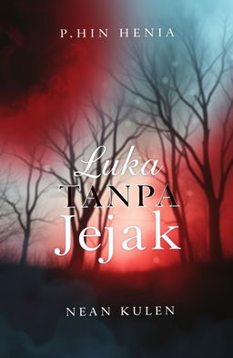 A captivating book cover for a novel titled "Luka Tanpa Jejak"