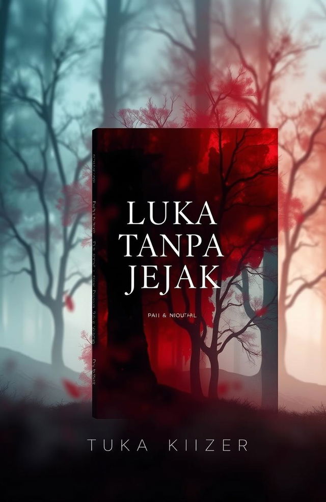 A captivating book cover for a novel titled "Luka Tanpa Jejak"