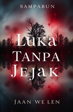 A captivating book cover for a novel titled "Luka Tanpa Jejak"