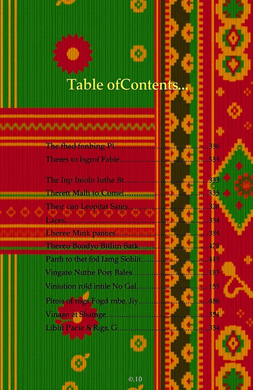 A beautifully designed table of contents inspired by Igorot indigenous culture