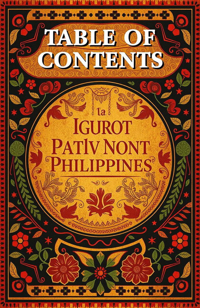 A visually striking and culturally rich design celebrating the Igorot indigenous people of the Philippines