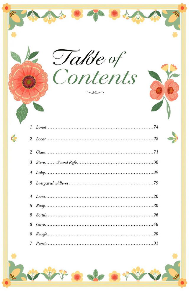 A beautifully designed table of contents related to the Igorot indigenous people, featuring traditional patterns and elements inspired by their rich culture