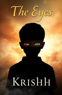 A captivating book cover for a novel titled 'The Eyes' by Krishh