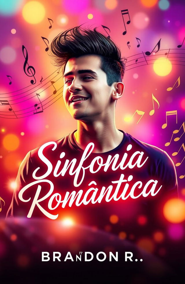 An album cover for the romantic symphony 'Sinfonía Romántica' by reggaeton artist Brandon R