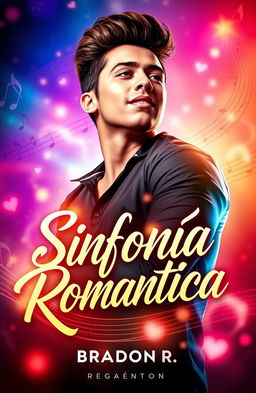 An album cover for the romantic symphony 'Sinfonía Romántica' by reggaeton artist Brandon R
