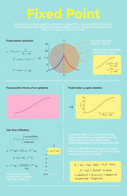 A detailed infographic illustrating the fixed point approach in epidemic analysis
