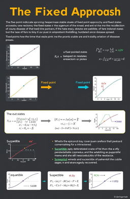 A detailed infographic illustrating the fixed point approach in epidemic analysis