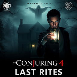 A chilling movie poster for 'The Conjuring 4: Last Rites (2025)' by Warner Bros