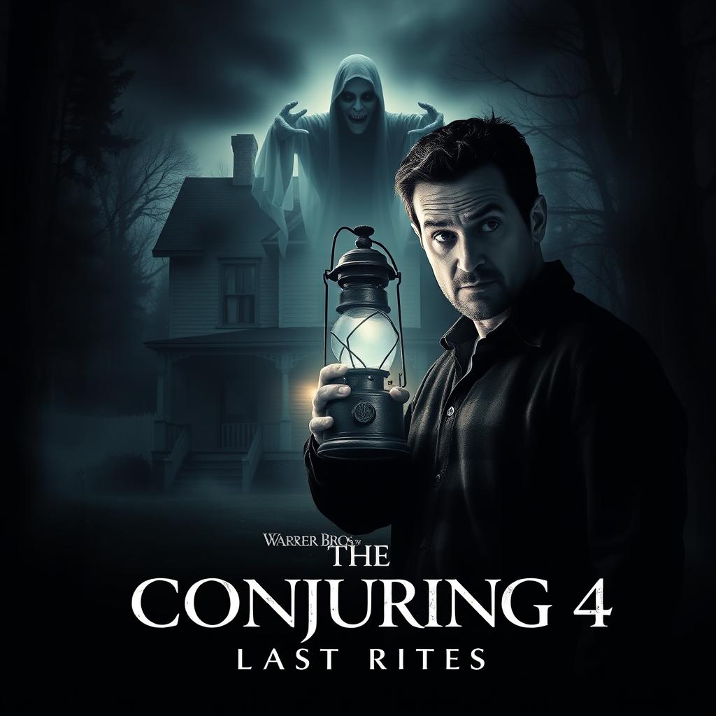 A chilling movie poster for 'The Conjuring 4: Last Rites (2025)' by Warner Bros