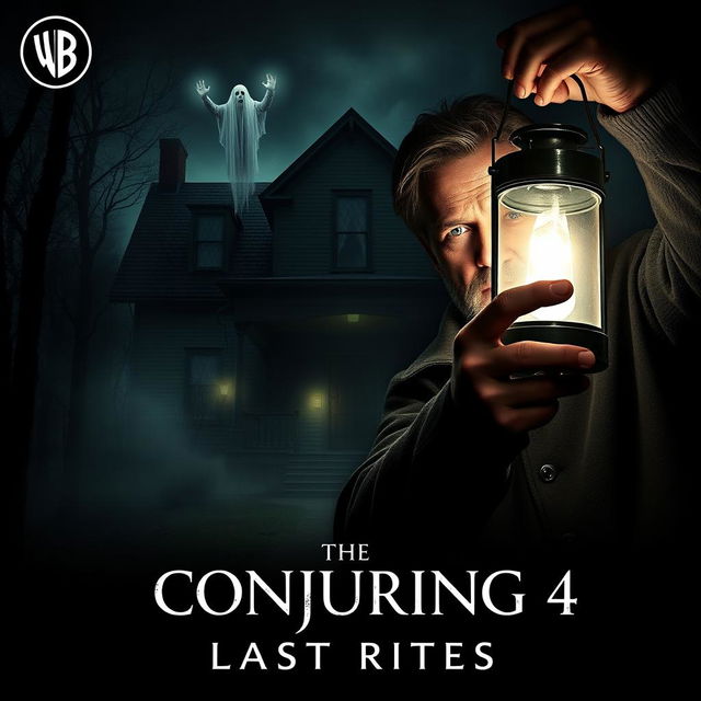 A chilling movie poster for 'The Conjuring 4: Last Rites (2025)' by Warner Bros