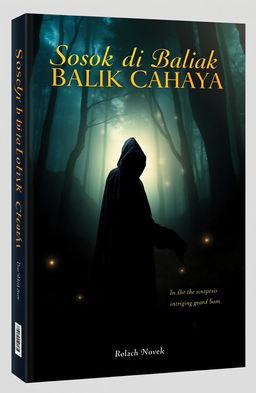 A book cover design for a novel titled 'Sosok di Balik Cahaya'