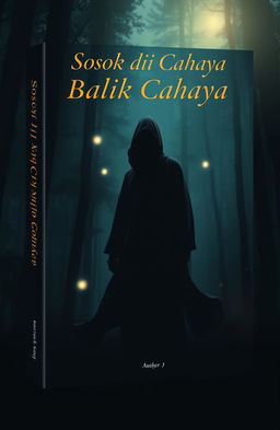 A book cover design for a novel titled 'Sosok di Balik Cahaya'