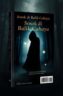 A book cover design for a novel titled 'Sosok di Balik Cahaya'