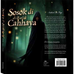 Cover design for a book titled 'Sosok di Balik Cahaya'