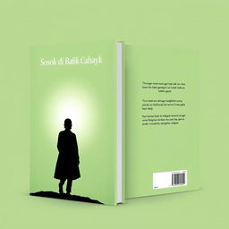 A minimalist book cover design for the title 'Sosok di Balik Cahaya'