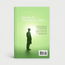 A minimalist book cover design for the title 'Sosok di Balik Cahaya'