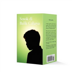 A minimalist book cover design for the title 'Sosok di Balik Cahaya'