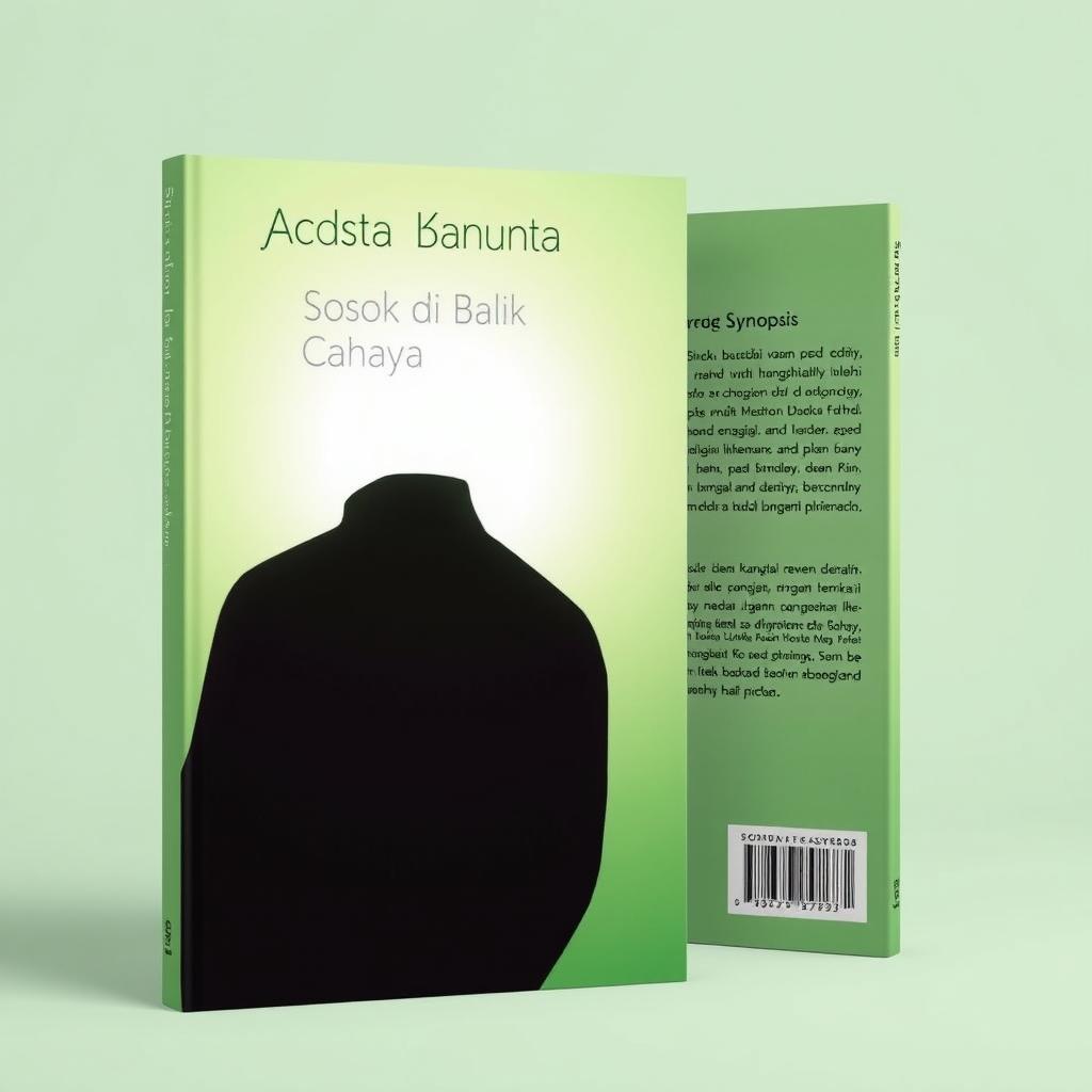 A minimalist book cover design for the title 'Sosok di Balik Cahaya'