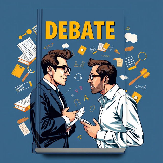 A book cover design depicting a dynamic debate between two men, showcasing a classic intellectual confrontation