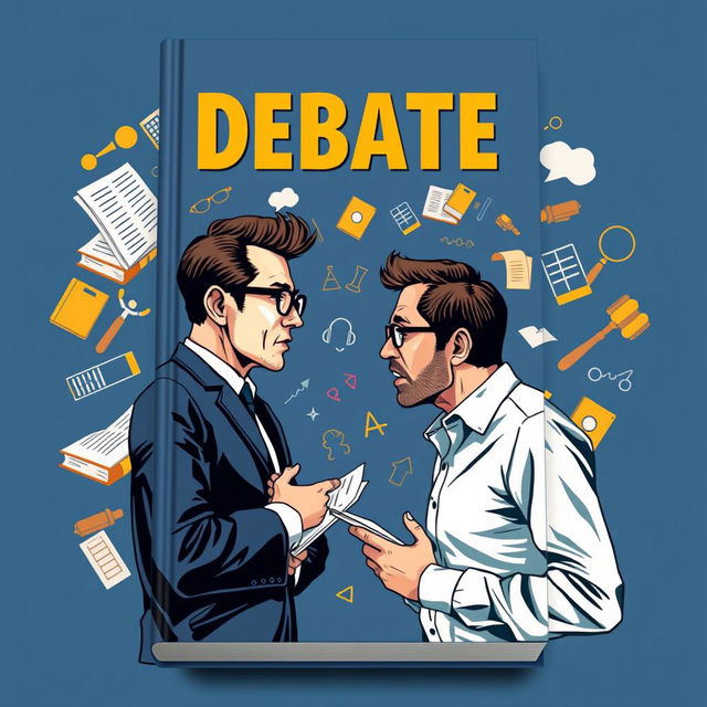 A book cover design depicting a dynamic debate between two men, showcasing a classic intellectual confrontation