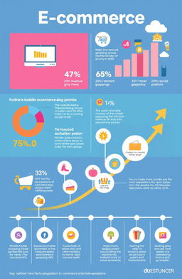 A visually engaging infographic representing the growth of e-commerce over the years