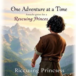 An enchanting book cover featuring a black wavy-haired teenage boy in medieval clothing, standing with his back to the viewer