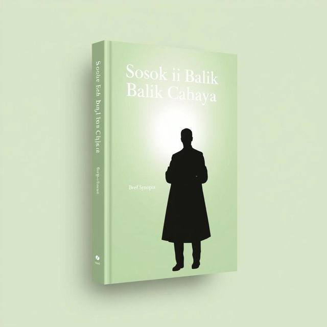 A minimalist book cover design for the title 'Sosok di Balik Cahaya'