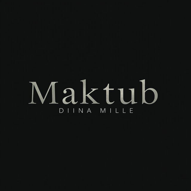 A wide, slim image featuring a dark background with the text 'Maktub - Diana Miller' elegantly displayed in a striking, modern font