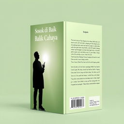 A minimalist book cover design for the title 'Sosok di Balik Cahaya'