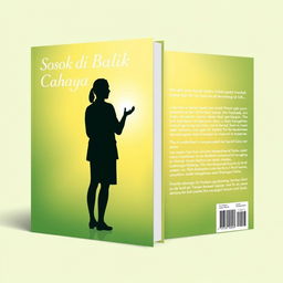 A minimalist book cover design for the title 'Sosok di Balik Cahaya'