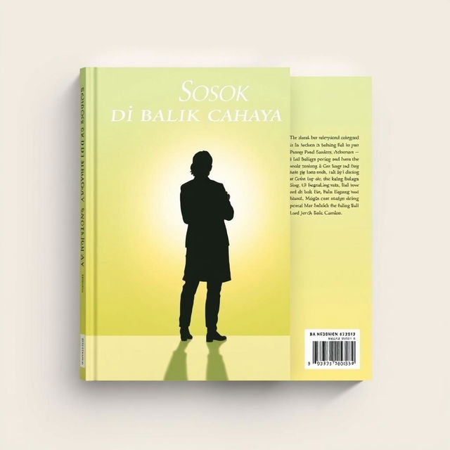 A minimalist book cover design for the title 'Sosok di Balik Cahaya'