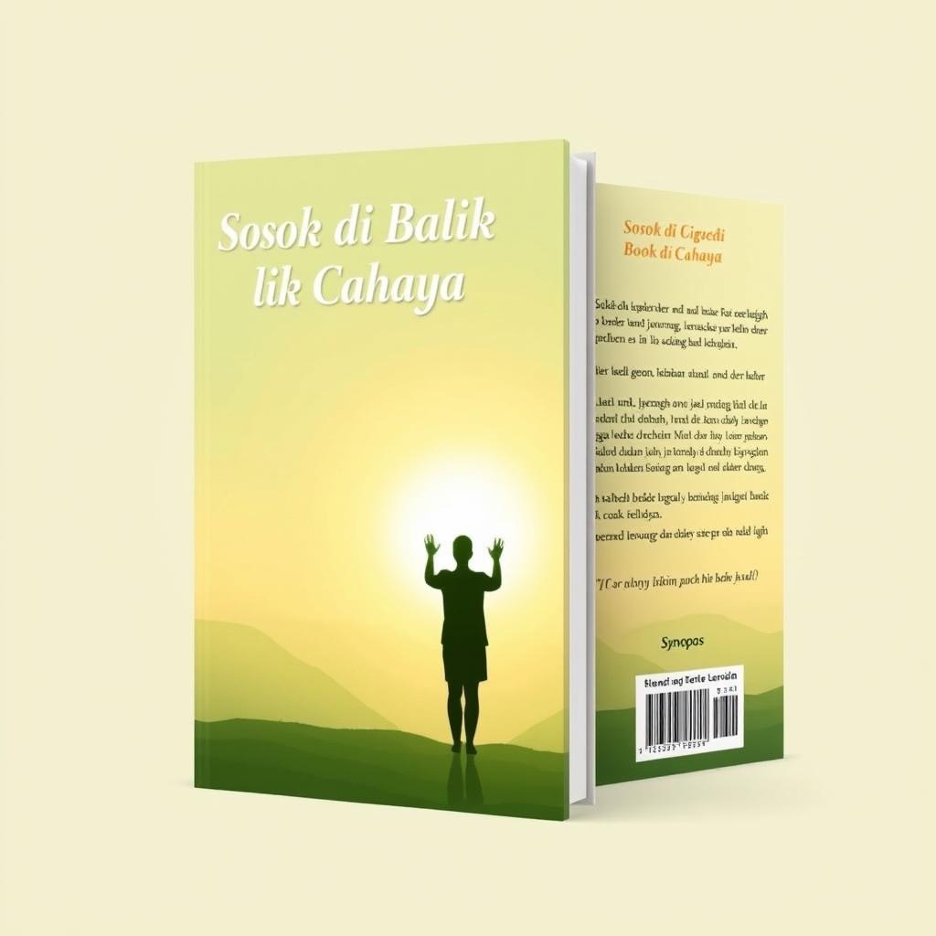 A minimalist book cover design for the title 'Sosok di Balik Cahaya'